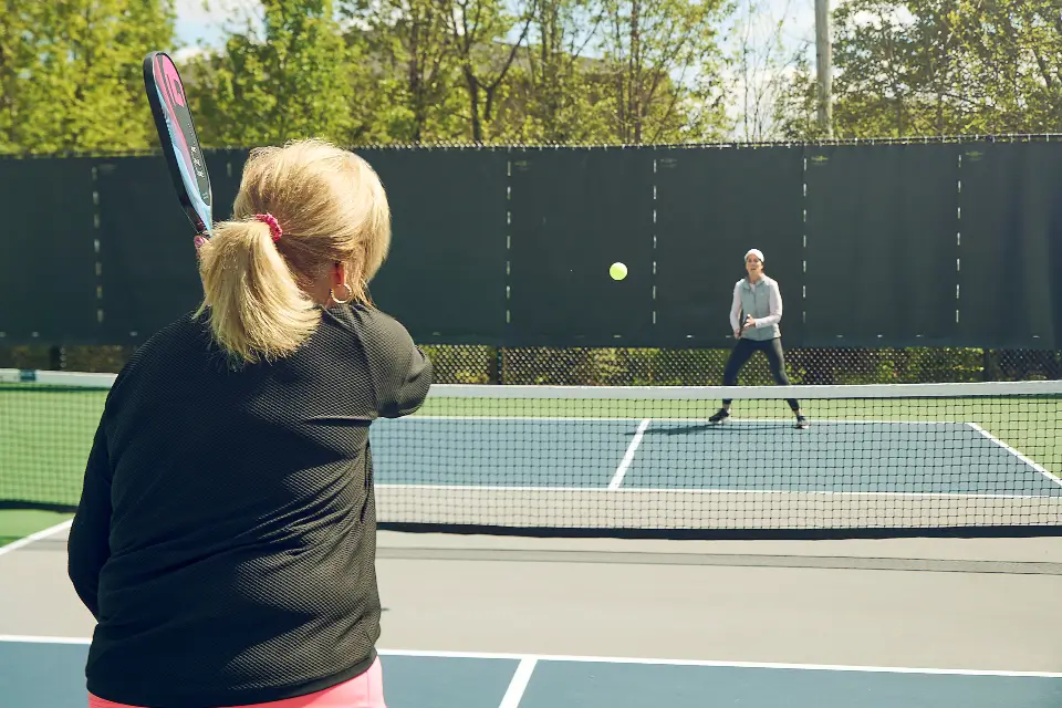 Patients playing pickleball after a knee replacement surgery in Central Indiana