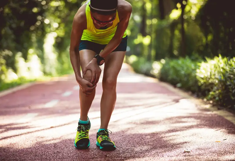 A runner suffering from shin splints in Central Indiana