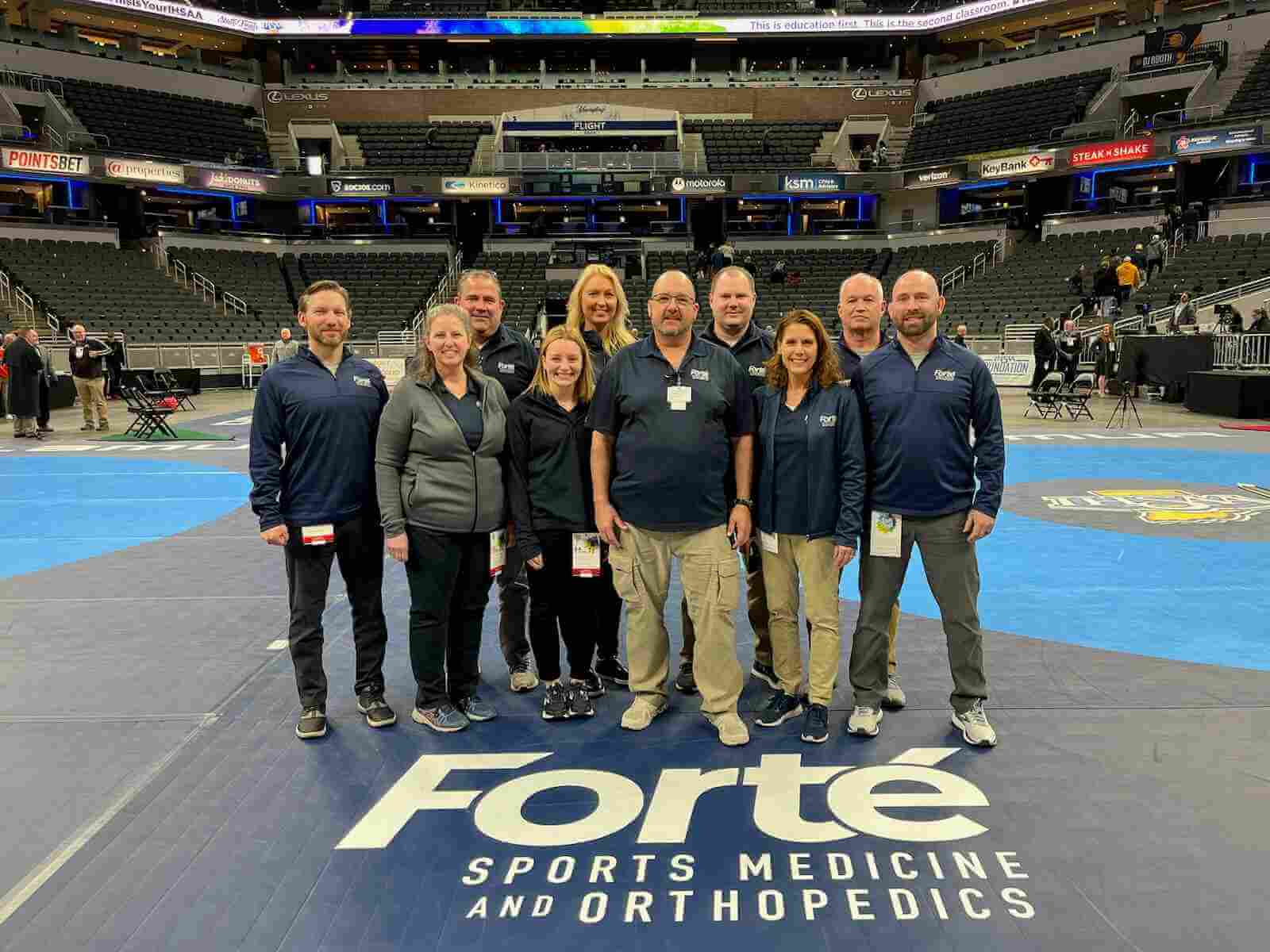 A Group of Forté Sports Medicine Team Members Standing Together in Greenwood, IN